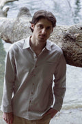 Light Grey Beige Textured Shirt