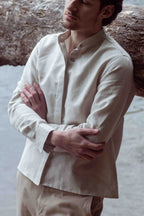 Ivory Stand Collar Shirt