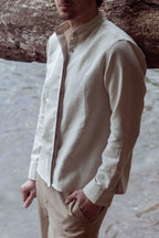 Ivory Stand Collar Shirt