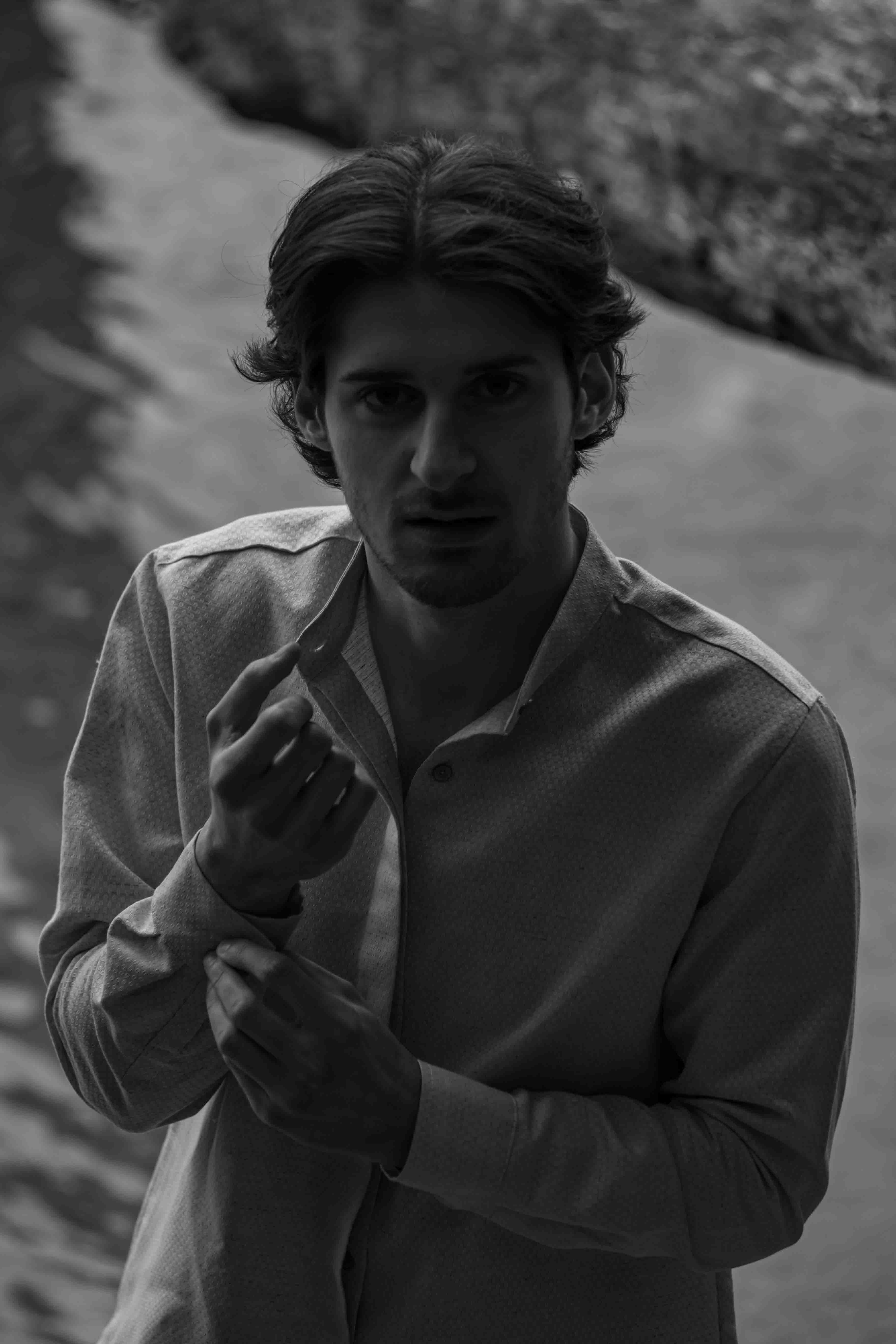 Ivory Stand Collar Shirt