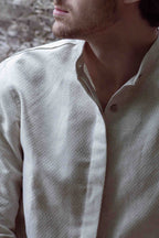 Ivory Stand Collar Shirt