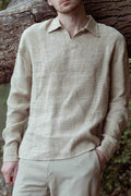 Sand Long Sleeve Polo
